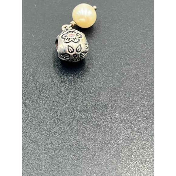 Pandora Flower Sterling Silver Pink CZ
Pearl Dangle Charm #790546P ALE 925 - Picture 4 of 7